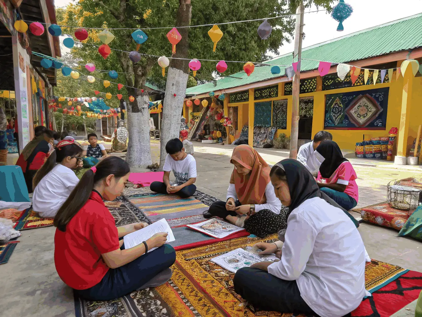 An inspiring image of a group of young people participating in a cultural exchange program organized by GROSSO MODO, showcasing the organization's commitment to education and cross-cultural understanding.